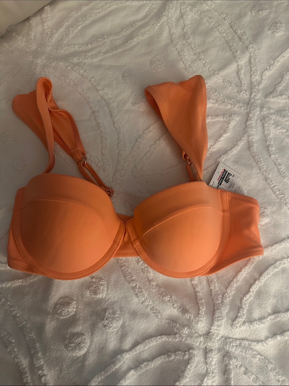 Shade & Shore Peach Orange Padded Bikini Top